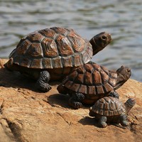 Tortues marines décoratives personnalisées statue décoration de table tortue créative résine artisanat luxe cadeau décoration de la maison