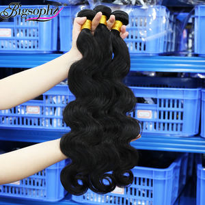 Cabello virgen ondulado natural negro en paquetes de 12 a 30 pulgadas, extensiones de cabello humano. - Product Image 1