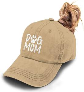 Casquette de cyclisme brodée frères personnalisé unisexe chien maman Vintage jean casquette de Baseball réglable coton Denim papa chapeau - Product Image 3