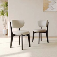Mobilier moderne en bois massif salle à manger restaurant café chaises nordique rembourré tissu bois dossier incurvé chaise de salle à manger