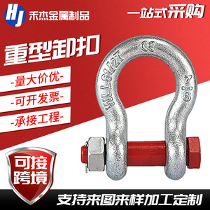 Manille à arceau robuste galvanisée sur mesure pour levage, hoisting, logistique, transport, verrouillage manuel - Product Image 5