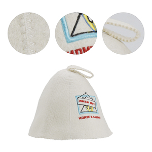 Fabricant personnalisé <span class=keywords><strong>de</strong></span> haute qualité russe Banya Sauna Hat Sauna Hamam 100% laine feutre Sauna Hat pour la Russie - Product Image 6