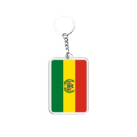 Porte-clés en acrylique et pendentifs, drapeaux de la Bolivie, accessoires pour fans de divers pays