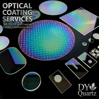 Plaque optique en quartz et saphir DY avec revêtement AR ITO anti-reflet, ultra-mince 0,1 mm, découpe CNC sur mesure, haute transmission, taille personnalisée