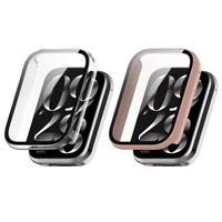 Protection d'écran en verre trempé pour smartwatch, étui de protection en PC pour Xiaomi Mi Band 8 Pro 9 Pro