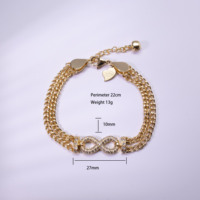 Pulsera de Latón Chapada en Oro de 18k con Forma de Corazón Dulce de HYL Jewelry, Joyería de Oro al por Mayor