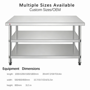 Premium Stainless Steel Work <strong>Table</strong> Restaurant <strong>Kitchen</strong> Use <strong>Prep</strong> <strong>Table</strong> Stainless Steel Preparation <strong>Table</strong> - Product Image 4