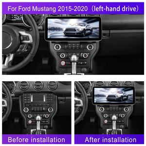 Podofo 12.3 ''IPS écran 8 cœurs CarPlay Android pour <span class=keywords><strong>Ford</strong></span> <span class=keywords><strong>Mustang</strong></span> 2015-2020 autoradio Android Auto/GPS/WiFi/4G/DSP OEM usine - Product Image 2