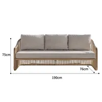 Offre Spéciale moderne Restaurant Patio rotin meubles de salon de jardin Table et chaises d'extérieur ensemble de canapé sectionnel