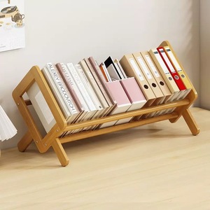 Wooden Bookshelf Rectangle Standing Type Office Organizer For Desk Storage Neatening - Product Image 3