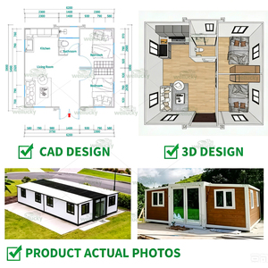 WELLUCKY <span class=keywords><strong>Casa</strong></span> Container Espandibile Moderna per Proprietà Vacanza, Villa Prefabbricata Personalizzata <span class=keywords><strong>con</strong></span> Ampio Soggiorno e Camere <span class=keywords><strong>da</strong></span> Letto Private - Product Image 4