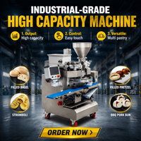 Machine à encroûter automatique multifonctionnelle, économique en main-d'œuvre, pour la préparation uniforme de pains vapeur, samosas et gâteaux de lune, usage commercial