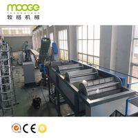 Machine de recyclage automatique de flocons de bouteilles en plastique PET de qualité alimentaire à haute productivité, ouvre-bales, séparateur d'étiquettes, machine de déshydratation