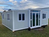 Casa Contenedor Móvil Prefabricada y Expandible, Tamaño Personalizado, Diseño Moderno Portátil, Acero, Sala de Estar y Dormitorio de Lujo, Modular