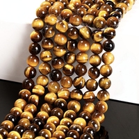 Perles en œil de tigre jaune naturel standard 7A, perles de pierres précieuses de haute qualité en vrac pour la fabrication de bijoux DIY, bracelets et colliers