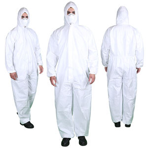 ชุดป้องกันแบบคลุมทั้งตัว สีน้ำเงิน ผ้า SF สีขาว น้ำหนัก 63 กรัม สำหรับงานทางการแพทย์ประเภท 4 5 6 ได้มาตรฐาน <span class=keywords><strong>EN</strong></span> <span class=keywords><strong>14126</strong></span> - Product Image 3