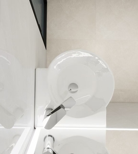 Lavabo ad Angolo Unico e-Space-Terra, Mobile Sospeso a Parete Artistico, Dispositivo Portatile per Lavaggio Mani - Product Image 4