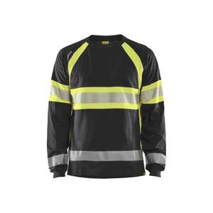 BLAKLADER - 3510103099336XL Camiseta de manga larga de alta visibilidad Negro/Amarillo-EAN 7330509799390 ROPA DE TRABAJO DE 2017 - Product Image 1