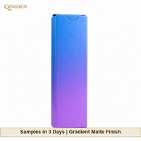 Cajas de Regalo para Cosméticos, Elegantes, Duraderas, Premium, con Acabado Mate en Degradado Azul Púrpura, Personalizadas, con Cierre Superior Enrollable