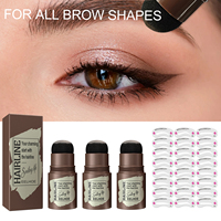 Kit de pochoirs pour sourcils EELHOE, poudre à sourcils naturelle, tampon pour sourcils, longue tenue, imperméable, outil de maquillage rapide et facile, vente en gros OEM ODM