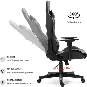 <span class=keywords><strong>Chaise</strong></span> de jeu de haute qualité, confortable, pliable, OEM, noire, pour le bureau à domicile, inclinable, meilleur fauteuil de jeu pour adultes, vente en gros à bas prix - Product Image 4