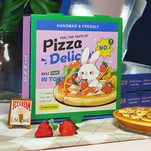 Scatole per Pizza Personalizzate con Logo Cartoon, Confezione da 1000 Pezzi, Misure 18, 16, 14 Pollici, Produzione Cinese - Product Image 2