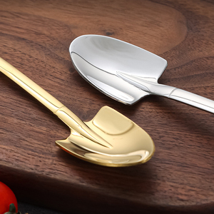 Bộ thìa nhỏ bằng thép không gỉ 304 mạ titan hình xẻng bán buôn - Product Image 5