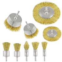 Lot de 15 brosses de polissage en fil d'acier recouvert de laiton avec tige de 1/4 pouce Rocaris, 3 tailles, personnalisable OEM