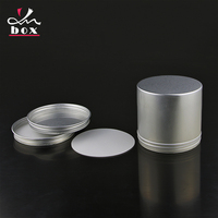 Boîtes en aluminium vides de 250 ml avec couvercle à vis pour gâteaux, biscuits, bonbons, chocolat, chewing-gum et aliments en conserve