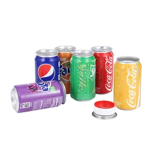 HOT Factory Wholesale Fanta Coke Sprite Can Shape Aluminum Moisture-proof Insulated Storage Tank With Cover