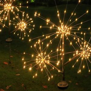 Luces LED Solares de Fuegos Artificiales, Impermeables, Luces Decorativas de Diente de León para Jardín, Patio, Césped, Decoración Navideña - Product Image 4