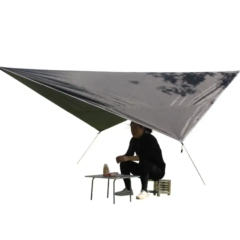 Toptan büyük ultralight su geçirmez flysheet güneş gölge gölgelik açık barınak survival hamak yağmur fly kamp çadır tarp