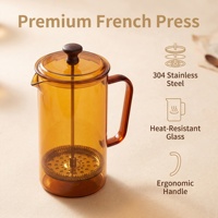 Cafetière ergonomique SEECIN de qualité alimentaire en verre borosilicate résistant à la chaleur, non toxique, avec poignée