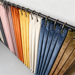 Nhà Máy Cung Cấp Mới Nhất OEKO-TEX Chứng Nhận Hiện Đại Nhung Màn Cửa Sổ Kem Chống Nắng Rèm Grommet Dệt Kim Kỹ Thuật Tất Cả Các Mùa - Product Image 2