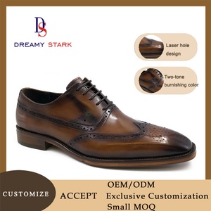 Chaussures Oxford de luxe vintage pour hommes, de haute qualité, confortables, avec perforations laser, pour mariage, automne, logo personnalisé - Product Image 6