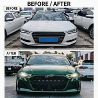 Kit carrosserie complet style RS3 2024 pour Audi A3 8V 2013-2019, nouveau montage, diffuseur, embouts d'échappement, phares, feux arrière