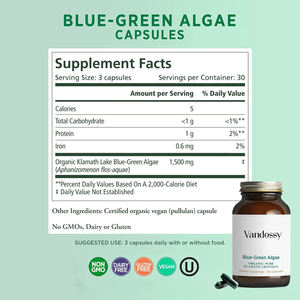 Capsules d'algues bleues et vertes à haute puissance Supplément de vitamines et de minéraux multi-nutriments pour le soutien immunitaire des adultes et des femmes enceintes - Product Image 4