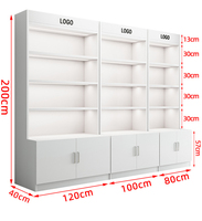 Vitrine murale moderne personnalisée pour cosmétiques, idéale pour les centres commerciaux, les parfumeries et les présentoirs de beauté