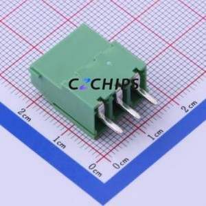 DB129V-5.08-3P-GN-S Screw Terminal Block Through hole Component (THT),P=5.08mm Connector 1x3P 5.08mm Green Through Hole - Product Image 2