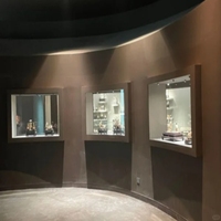 Lemari Pajangan Museum Sederhana GZowin dengan Lampu LED, Berkualitas Tinggi, Tahan Lama, Dimensi Dapat Disesuaikan