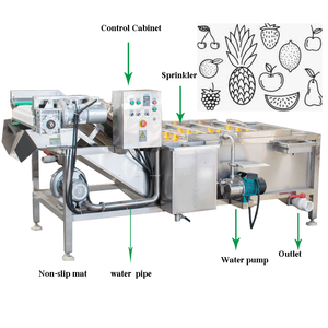 High Output Automatic <b>Vegetables</b> and <b>Fruits</b> Washing <b>Machine</b> Brush Roller <b>Vegetable</b> Washing <b>Machine</b> Made in China - Product Image 5