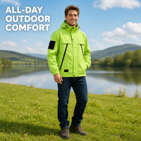 Vestes softshell décontractées pour hommes, printemps, extérieur, avec logo personnalisé, fermeture éclair intégrale, capuche, imperméables et coupe-vent, grandes tailles