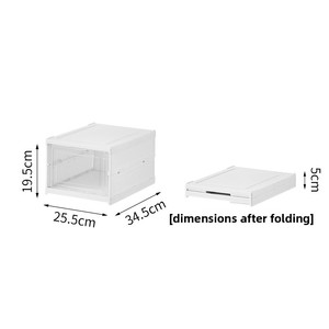 Organisez vos chaussures avec des boîtes à chaussures empilables et pliables en plastique transparent, 100% plastique neuf, vente en gros - Product Image 6