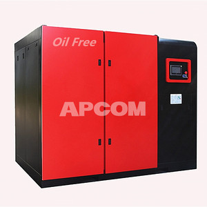 เครื่องอัดอากาศแบบสกรู APCOM ที่สามารถปรับแต่งได้ ใช้น้ำหล่อลื่นแบบไม่มีน้ำมัน ความเร็วรอบคงที่ พร้อมตัวเลือก VSD กำลังไฟ 4kW-315kW เครื่องอัดอากาศแบบสกรูใช้น้ำหล่อลื่น - Product Image 2