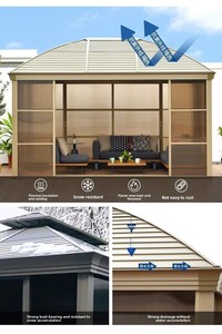 <span class=keywords><strong>Terraza</strong></span> de Villa Personalizada de Aleación de Aluminio con <span class=keywords><strong>Techo</strong></span> Poligonal, Doble Vidrio Templado, Diseño Tradicional, Exterior, Solárium, Salón, Dormitorio - Product Image 5