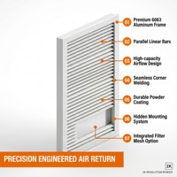 Ventes directes usine : Grilles de ventilation rectangulaires réglables à simple ou double couche pour climatisation centrale
