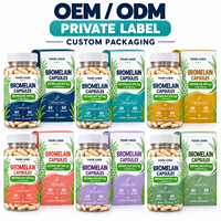 Capsules de bromélaïne pure 2400 GDU/g, 1200 GDU, directement de l'usine OEM/ODM, complément alimentaire pour le soutien quotidien de la santé