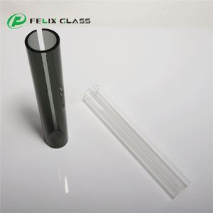 Pantalla de Lámpara de Vidrio Borosilicato 3.3 de Alta Calidad, Color Gris Humo, Base Plana, Borde Pulido, para Lámparas de Araña y Iluminación Interior - Product Image 5