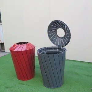 Sort Metal Steel Trash Bin Factory Garden Waste Recycle Street Garbage Outdoor Trash Can