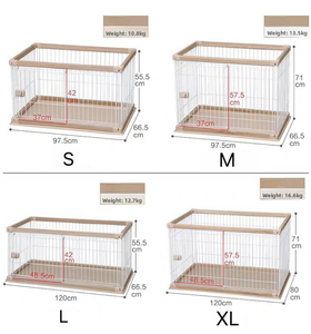 Jaula para Perros de Madera y Metal de Alta Calidad, Duradera, Portátil, para Interiores, Valla para Mascotas, Perros y Conejos - Product Image 3
